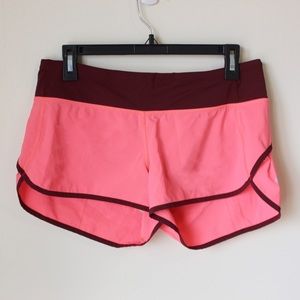 Lululemon Speed Short Sz 8 Flash Light Wine Berry